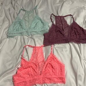 Three Victoria’s Secret front close bralette